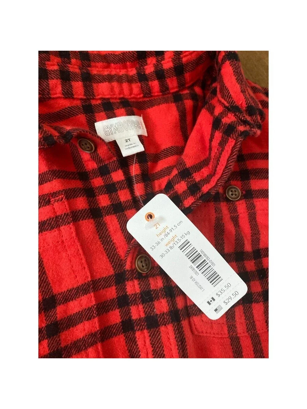 Gymboree Plaid Button Up Size 2T